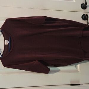 LuLaRoe Solid Maroon Tunic Style Shirt